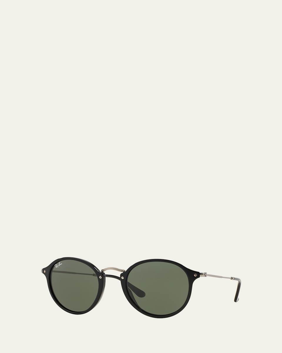 Round Plastic/Metal Sunglasses